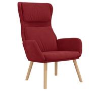 vidaXL Sillón de Relax Silla Butaca Asiento de Relajación Estudio Escritorio Oficina Salón Sala de Estar Mueble de Terciopelo Rojo Vino Tinto