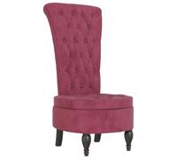 vidaXL Sillón de Respaldo Alto con Botones Terciopelo Rojo Tinto