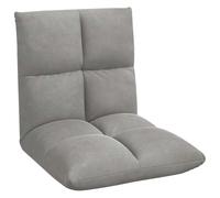 VidaXL - Sillón de suelo ajustable, color gris claro, silla de salón, asiento rectangular modular, respaldo ajustable, relajación moderna y compacta