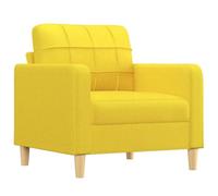 vidaXL Sillón de Tela Amarillo Claro 60 cm