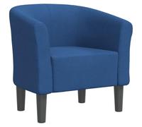 vidaXL Sillón de Tela Azul