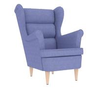 Vidaxl sillón de tela azul vaquero 74x84x100 cm