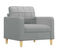 vidaXL Sillón de Tela Gris Claro 60 cm