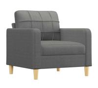 vidaXL Sillón de Tela Gris Oscuro 60 cm