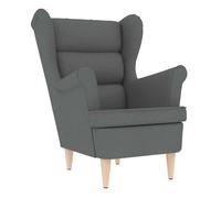 Vidaxl sillón de tela gris oscuro 74x84x100 cm