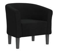 Vidaxl sillón de tela negra