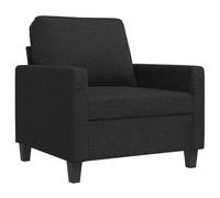 vidaXL Sillón de Tela Negro 60 cm