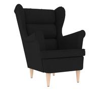 Vidaxl sillón de tela negro 74x84x100 cm