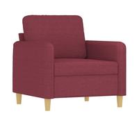 Vidaxl sillón de tela rojo tinto 60 cm