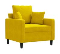 vidaXL Sillón, Silla con Respaldo Reposabrazos, Sofá de Relax Descanso Televisión, Asiento Tapizado para Salón Casa, Terciopelo Amarillo