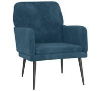 vidaXL Sillón de Terciopelo Azul 62x79x79 cm, sillón de Relax, sillón de salón, sofá de Relax, sillón de Descanso, sillón de Dormitorio
