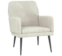 vidaXL Sillón de Terciopelo Crema 62x79x79 cm, sillón de Relax, sillón de salón, sofá de Relax, sillón de Descanso, sillón de Dormitorio