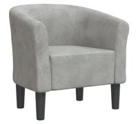 vidaXL Sillón de Terciopelo Gris Claro