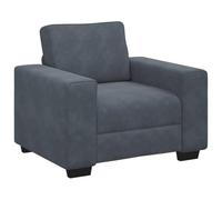 vidaXL Sillón de Terciopelo Gris Oscuro 100x77x82 cm, sofá Individual, sofá cómodo, sillón de televisión, sofá, Asiento de sofá, sofá Relajante