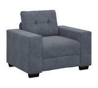 vidaXL Sillón de Terciopelo Gris Oscuro 100x78x80 cm, sofá Individual, sofá cómodo, sillón de televisión, sofá, Asiento de sofá, sofá Relajante
