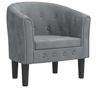 vidaXL Sillón de Terciopelo Gris Oscuro
