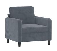 Vidaxl sillón de terciopelo gris oscuro 60 cm