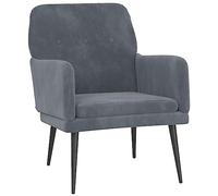vidaXL Sillón de Terciopelo Gris Oscuro 62x79x79 cm