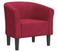 Sillón De Terciopelo Rojo Tinto Vidaxl