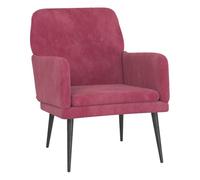 vidaXL Sillón de Terciopelo Rojo Tinto 62x79x79 cm