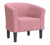 vidaXL Sillón, Silla Decorativa con Respaldo Reposabrazos, Butaca de Relax Descanso TV, Asiento para Salón Oficina Dormitorio, Terciopelo Rosa