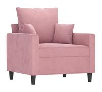 vidaXL Sillón, Silla con Respaldo Reposabrazos, Sofá de Relax Descanso Televisión, Asiento Tapizado para Salón Casa, Terciopelo Rosa