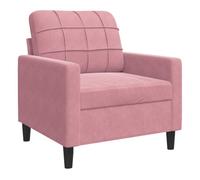 vidaXL Sofá Individual de Terciopelo Rosa 60 cm, sillón de televisión, sillón de descanso, sofá de relax