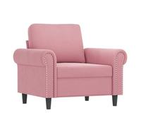 Vidaxl sillón de terciopelo rosa 60 cm