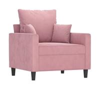 vidaXL Sillón, Silla con Respaldo Reposabrazos, Sofá de Relax Descanso Televisión, Asiento Tapizado para Salón Casa, Terciopelo Rosa
