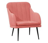 Vidaxl sillón de terciopelo rosa 63x76x80 cm