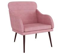 vidaXL Sillón de Terciopelo Rosa 63x76x80 cm