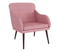 vidaXL Sillón de Terciopelo Rosa 63x76x80 cm