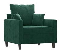 vidaXL Sillón de Terciopelo Verde Oscuro 60 cm
