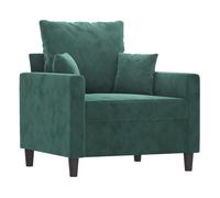 Vidaxl sillón de terciopelo verde oscuro 60 cm