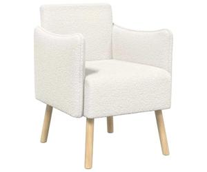 vidaXL Sillón Decorativo Crema Bouclé