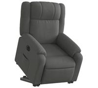 vidaXL Sillón eléctrico reclinable elevable de Tela Gris Oscuro