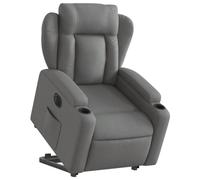 vidaXL Sillón eléctrico reclinable elevable de Tela Gris Oscuro