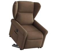 vidaXL Sillón eléctrico reclinable elevable de Tela marrón
