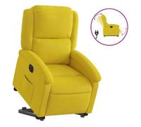 Vidaxl sillón eléctrico reclinable elevable de terciopelo amarillo
