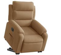 vidaXL Sillón eléctrico reclinable elevable de Terciopelo marrón