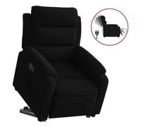 Vidaxl sillón eléctrico reclinable elevable de terciopelo negro