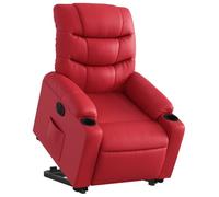 vidaXL Sillón elevable eléctrico Cuero Artificial Rojo
