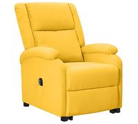 Sillón elevable de tela amarillo