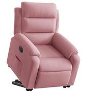 vidaXL Sillón elevador eléctrico reclinable, color rosa, de terciopelo