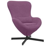 vidaXL Sillón ergonómico de Terciopelo púrpura de con reposabrazos curvos | Silla Moderna con cojín Desmontable, cómoda y Llena de Estilo para relajarte en casa