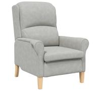 vidaXL Sillón Gris Claro Tela Ergonómico Estándar Contemporáneo Comodidad