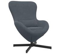 vidaXL Sillón Ergonómico Gris Oscuro con reposabrazos curvados. Ideal para relajarte o Leer en tu Sala. Silla Moderna Que combina Comodidad y Elegancia.