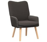 Sillón Ergonómico Gris Oscuro para Leer | Tela y Madera Silla de Tamaño Mediano Diseño Moderno para Uso Interior Asientos Modernos Sala de Estar Dormitorio Cómodo