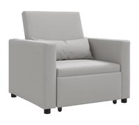 vidaXL Sillón ergonómico Moderno Gris Nube | Silla compacta Suave tapizada para Sala de Estar, Asientos Elegantes con Ruedas, Lectura cómoda, mobiliario Duradero y Transpirable
