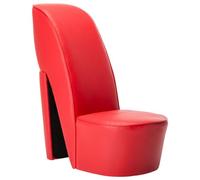 Sillón Con Forma De Zapato De Tacón Cuero Sintético Rojo Vidaxl